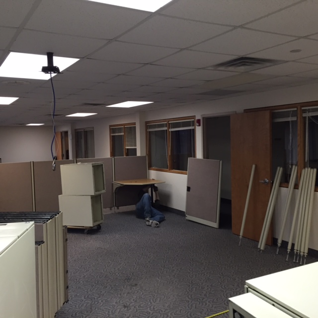 Office cubicle installation